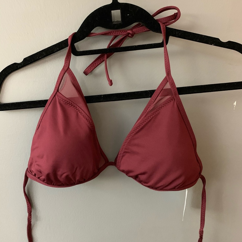 Triangle swim suit top.